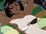  1girl 90s animated animated_gif bikini breasts cleavage cowboy_bebop faye_valentine 