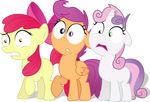  apple_bloom_(mlp) cutie_mark_crusaders_(mlp) disgusted earth_pony equine feathered_wings feathers female friendship_is_magic grimace group hair horn horse mammal multicolored_hair my_little_pony pegasus pony purple_hair red_hair scootaloo_(mlp) sweetie_belle_(mlp) teeth unicorn wings young 