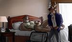  2016 5_fingers alarm_clock anthro antlers balls barefoot beard bed bedroom bgn biceps biped black_eyes black_nose blue_clothing blue_topwear body_hair brown_fur brown_hair brown_tail cervine chest_hair clock clothed clothing cougar countershade_face countershade_torso countershading curtains deer detailed_background digital_media_(artwork) dot_eyes dress_shirt dressing duo eyebrows facial_hair feline flaccid fur grey_bottomwear grey_clothing hair horn humanoid_hands humanoid_penis inside jc_(lafontaine) joel_(lafontaine) lying male mammal multicolored_fur muscular muscular_male nightstand nipples nude on_back on_bed open_mouth pants pecs penis phone pillow shirt signature snout standing suitcase teeth two_tone_fur uncut white_balls white_belly white_countershading white_fur white_horn white_penis 