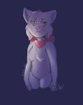  /fur/ 8chan bittersweet_candy_bowl blue_eyes cat feline female fur lucy_(bcb) mammal nude paperclip solo white_fur 