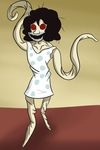  asanasterisk_(artist) black_hair body_horror clothing creepy dress evil_grin grotesque hair humanoid jonathan_(character) joy_mutant_(species) long_arms male monster nightmare_fuel no_pupils polka_dots red_eyes scary smile solo 