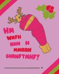  animated anthro bdsm bondage bondagefanart bound cervine christmas encasement erection gag gagged holidays male mammal mummification reindeer text 