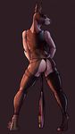  adeloo alpha_channel ambiguous_gender anthro canine clothed clothing looking_back mammal panties simple_background skimpy solo standing transparent_background underwear 