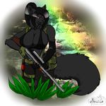  boomer camo canine cosplay foliage gun invalid_color mammal quiet rainbow ranged_weapon rifle shiarah weapon wolf 