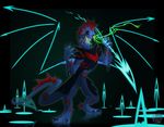  armor black_background black_eyes blue_skin claws crest criexthedragon_(artist) dragon fish gills green_eyes hybrid mammal marine melee_weapon monster open_mouth polearm reptile scalie sharp_teeth simple_background snake spear teeth tongue undertale undyne_(undertale) video_games weapon wings yellow_eyes 