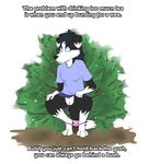  absurd_res anthro border_collie canine clothed clothing collie crouching dog english_text female hi_res lexpads mammal omorashi outside panties partially_clothed pussy solo text underwear urine urine_pool watersports 