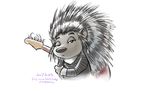  2017 anthro ash_(sing) clothing eric_schwartz female fur grey_fur grey_nose guitar jaded looking_at_viewer mammal musical_instrument porcupine pose quills rodent simple_background sing_(movie) solo white_background 