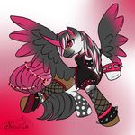  collar equine goth horn mammal my_little_pony punk punk_magic solo spikes winged_unicorn wings 