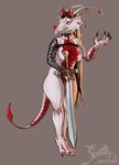  adeloo anthro clothed clothing dragon female looking_at_viewer melee_weapon smile solo standing sword thick_thighs weapon wide_hips 