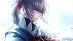  bad_id bad_pixiv_id crying fire_emblem fire_emblem_if grey_eyes grey_hair haruhito1211 long_hair male_focus portrait rain solo takumi_(fire_emblem_if) white_background 