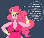  anthro big_breasts breasts cleavage clothed clothing earth_pony english_text equine fan_character female friendship_is_magic horse huge_breasts hugtastic_pinkie_pie mammal my_little_pony pinkie_pie_(mlp) pony somescrub text 