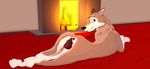  3d_(artwork) aleu anatomically_correct anatomically_correct_pussy anatomicly_correct animal_genitalia animal_pussy animated anus balto_(film) butt canine canine_pussy digital_media_(artwork) dog female feral fireplace looking_at_viewer looking_back mammal onedirtydog pinup pose pussy seductive tailwag wolf 