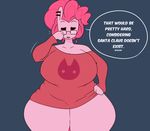  anthro big_breasts bottomless breasts clothed clothing earth_pony english_text equine fan_character female friendship_is_magic horse huge_breasts hugtastic_pinkie_pie mammal my_little_pony pinkie_pie_(mlp) pony somescrub text 