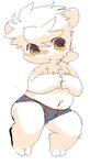  anthro caprine clothing cub female fur mammal navel noriburu sheep solo standing underwear white_fur young 