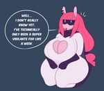  anthro big_breasts breasts captain_power_tits_(oc) cleavage clothed clothing earth_pony english_text equine fan_character female friendship_is_magic horse huge_breasts hugtastic_pinkie_pie mammal my_little_pony pinkie_pie_(mlp) pony somescrub text 