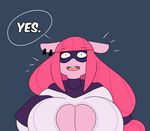 anthro big_breasts breasts captain_power_tits_(oc) cleavage clothed clothing earth_pony english_text equine fan_character female friendship_is_magic horse huge_breasts hugtastic_pinkie_pie mammal my_little_pony pinkie_pie_(mlp) pony somescrub superhero text 