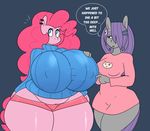  anthro big_breasts breasts earth_pony english_text equine fan_character female friendship_is_magic horse huge_breasts hugtastic_pinkie_pie mammal maud_pie_(mlp) my_little_pony pinkie_pie_(mlp) pony somescrub text 