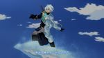  1boy armor blue_eyes blue_hair boku_no_hero_academia boots braid gloves ice long_hair pants style_parody tales_of_(series) tales_of_rebirth veigue_lungberg 