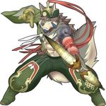  canine dog hati_noji_8 looking_at_viewer male mammal simple_background solo temujin tokyo_afterschool_summoners white_background wolf 