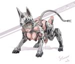  canine cybernetics cyborg dickgirl dripping drooling intersex machine mammal saliva 