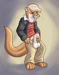  anthro balls barefoot blacksad blueballs clothed clothing erection front_view fully_clothed male mammal mustelid naughty_face open+pants penis pubes retracted_foreskin solo standing thick_penis tongue tongue_out uncut weasel weekly whiskers 