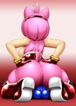  2017 amy_rose anthro big_breasts big_butt breasts butt dildo female hedgehog mammal masturbation mostly_nude penetration sex_toy solo sonic_(series) speeds vaginal vaginal_penetration 