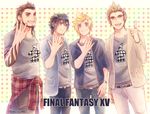  copyright_name final_fantasy final_fantasy_xv gladiolus_amicitia ignis_scientia male_focus mocha_(tbc7500) multiple_boys noctis_lucis_caelum prompto_argentum 