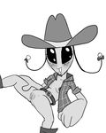  alien antennae areola belt black_eyes blush boots bottomless bow breasts cassidy clothed clothing female footwear freckles gray_alien hand_on_thigh hat humanoid looking_at_viewer nipples not_furry open_mouth open_shirt plaid pussy shirt simple_background smile solo source_request spreading unknown_artist white_background 