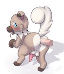  anal anal_penetration animal_genitalia animal_penis anus balls blue_eyes blush butt canine cum cute dog duo feral fluffy interspecies knot male male/male mammal nintendo pawpads paws penetration penis pok&eacute;mon pok&eacute;philia precum rockruff solo_focus tongue tongue_out video_games xxmidknightxx 