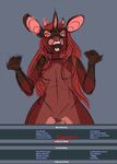  adeloo antelope anthro featureless_crotch female furaffinity horn mammal nude open_mouth sketch solo 