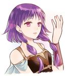  bare_shoulders fire_emblem fire_emblem:_seima_no_kouseki kiyuu lute_(fire_emblem) purple_eyes purple_hair solo twintails 