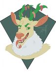  adeloo anthro antlers cervine deer fur horn looking_at_viewer male mammal solo teeth tongue tongue_out 