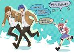  2boys angel_beats! angry bad_id bad_pixiv_id blue_hair brown_hair chasing fume hatahata hinata_(angel_beats!) long_hair multiple_boys otonashi_(angel_beats!) pink_hair romaji school_uniform serafuku short_hair translated yui_(angel_beats!) 