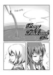  bad_id bad_pixiv_id english ex_hien greyscale hard_translated kochiya_sanae monochrome moriya_suwako multiple_girls tea teapot touhou translated 