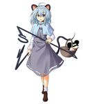  akudato animal_ears blue_eyes blue_hair censored disney identity_censor mickey_mouse mouse_ears mouse_tail nazrin pointless_censoring solo tail touhou 