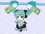  animated animated_gif aqua_eyes aqua_hair chibi clothes_pin clothesline hatsune_miku hatsune_miku_(append) long_hair mameshiba navel outie_navel smile solo twintails very_long_hair vocaloid vocaloid_append 