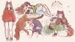  animal_ears casual head_fins heart hug imaizumi_kagerou kiss mermaid monster_girl multiple_girls orz_(kagewaka) spoken_heart touhou wakasagihime werewolf yuri 