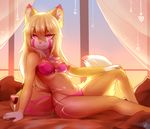  alcohol anthro beverage canine clothing coff female fox hair lingerie long_hair looking_at_viewer mammal sitting smile solo wide_hips wine 
