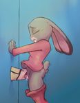  anthro clothed clothing cunnilingus denzeltip disney duo equine female glory_hole horse judy_hopps lagomorph male male/female mammal oral pants_down partially_clothed pussy_juice rabbit sex standing vaginal zootopia 