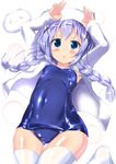  :3 :o animal animal_ears animal_hood armpits arms_up ass_visible_through_thighs bangs blue_eyes blue_hair blue_swimsuit blush braid breasts bunny bunny_pose collarbone covered_navel cowboy_shot eyebrows_visible_through_hair fake_animal_ears gochuumon_wa_usagi_desu_ka? hair_ornament hair_over_shoulder hair_tie hairclip highres hips hood hoodie kafuu_chino lens_flare long_hair long_sleeves looking_at_viewer naka o_o old_school_swimsuit one-piece_swimsuit open_clothes open_hoodie parted_lips school_swimsuit shiny shiny_clothes shiny_hair simple_background small_breasts solo surprised swimsuit thighhighs thighs triangle_mouth twin_braids white_background white_legwear x_hair_ornament 