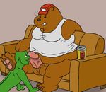  bear cartoon_network erection grizzly_(character) grizzly_bear human male male/male mammal oral penis thevillager we_bare_bears 