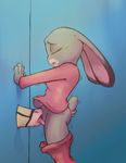  anthro clothed clothing cunnilingus denzeltip disney duo equine female glory_hole horse judy_hopps lagomorph male male/female mammal oral pants_down partially_clothed rabbit sex standing vaginal zootopia 