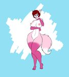  anthro areola big_breasts breasts canine female fox kaboozle looking_at_viewer mammal nipples nude pussy smile solo thick_thighs wide_hips 