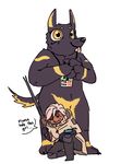  ana_(overwatch) anubis dark_skin daughter deity female fursuit mother mother_and_daughter overwatch parent pharah_(overwatch) video_games 