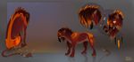  ambiguous_gender arucarrd feline feral fur hair lion mammal markings model_sheet solo standing 