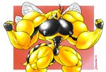  abdomen arthropod bulge dragmon insect male muscular muscular_male nipples shiny wasp 