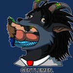  2016 ambiguous_gender bad_dragon canine clothed clothing horn male mammal meme open_mouth oral oral_penetration paralee_(character) penetration penis ratte shitpost solo_focus suit video_games warcraft were werewolf worgen 