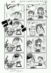  4koma :d :o akagi_(kantai_collection) check_translation comic commentary_request food greyscale hair_ribbon hakama_skirt headband japanese_clothes kaga_(kantai_collection) kantai_collection kine long_hair mochi mochitsuki monochrome multiple_girls open_mouth ribbon sanpachishiki_(gyokusai-jima) seiza shaded_face short_sidetail shoukaku_(kantai_collection) sitting smile sweatdrop they_had_lots_of_sex_afterwards thighhighs translated translation_request trembling twintails wagashi zuikaku_(kantai_collection) |_| 