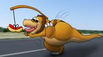  chasing cute dinosaur fatalglory128 overweight paw_souls ralph running slightly_chubby toony 