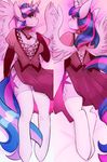  2017 anthro anthrofied clothed clothing cutie_mark dakimakura_design equine feathered_wings feathers female friendship_is_magic hair hi_res horn legwear long_hair looking_at_viewer lying mammal my_little_pony on_back solo thigh_highs twilight_sparkle_(mlp) winged_unicorn wings zero-sum 